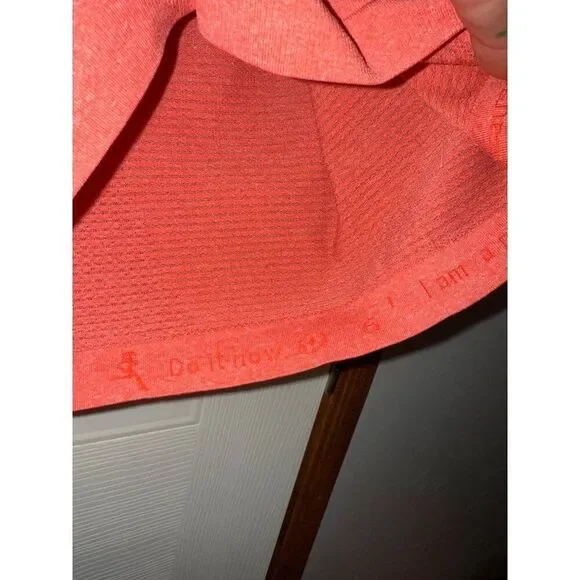 Lululemon Run Swiftly Tech Orange Gray Heather Long Sleeve Shirt Size 6 - Picture 5 of 12